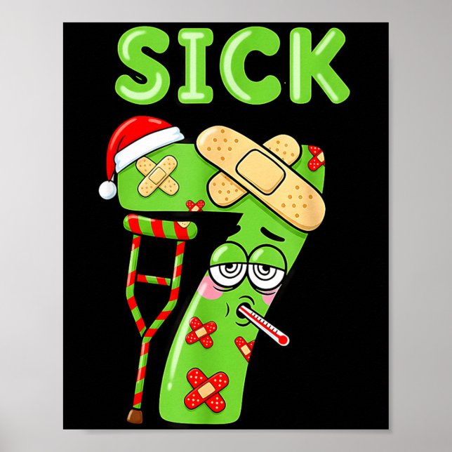 Sick Seven Meme 67 Number Santa Hat Christmas Men  Poster (Framsidan)