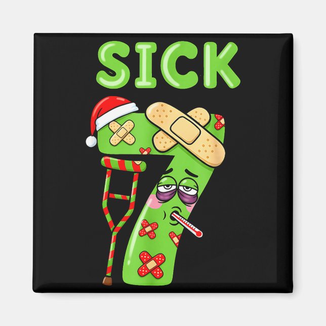 Sick Seven Meme 67 Six Seven Santa Hat Christmas P Magnet (Framsidan)
