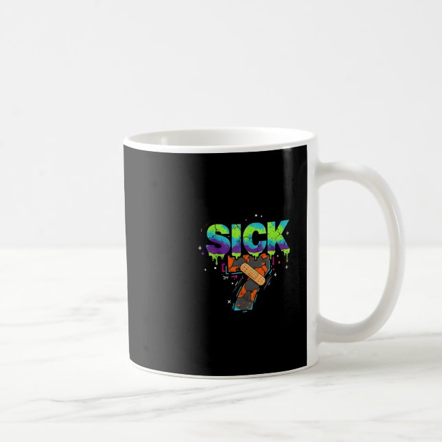 Sick Seven Meme Graffiti Drip Fun Wordplay  Kaffemugg (Höger)