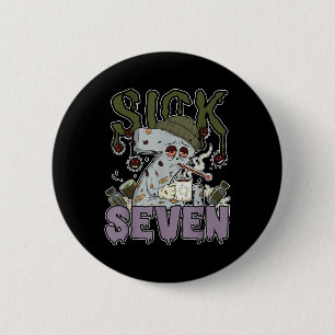 Sick Seven Meme T-shirt 67 Six Seven Roligt Ordspe Knapp