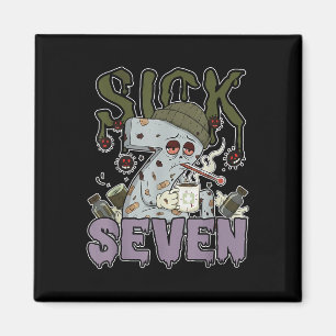 Sick Seven Meme T-shirt 67 Six Seven Roligt Ordspe Magnet