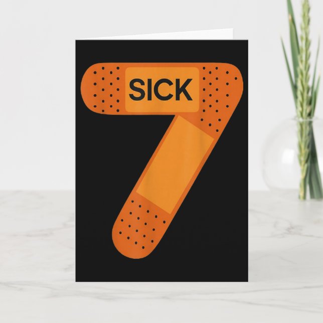 Sick Seven Meme T-shirt Six Seven Roligt Ordspel _ Kort (Framsida)