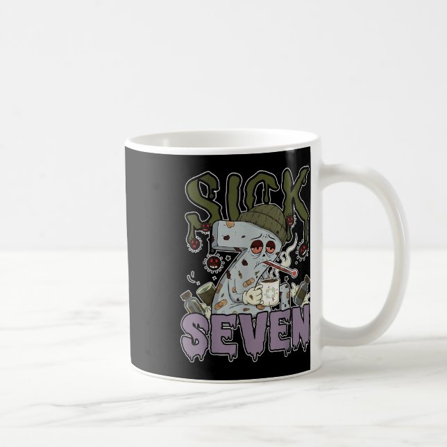 Sick Seven Meme Tee 67 Six Seven Funny Wordplay  Kaffemugg (Höger)