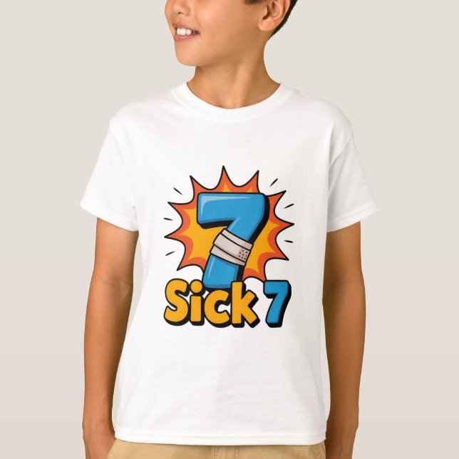 Sick Seven Meme Tee Six Seven Fun Wordplay  (Framsida)