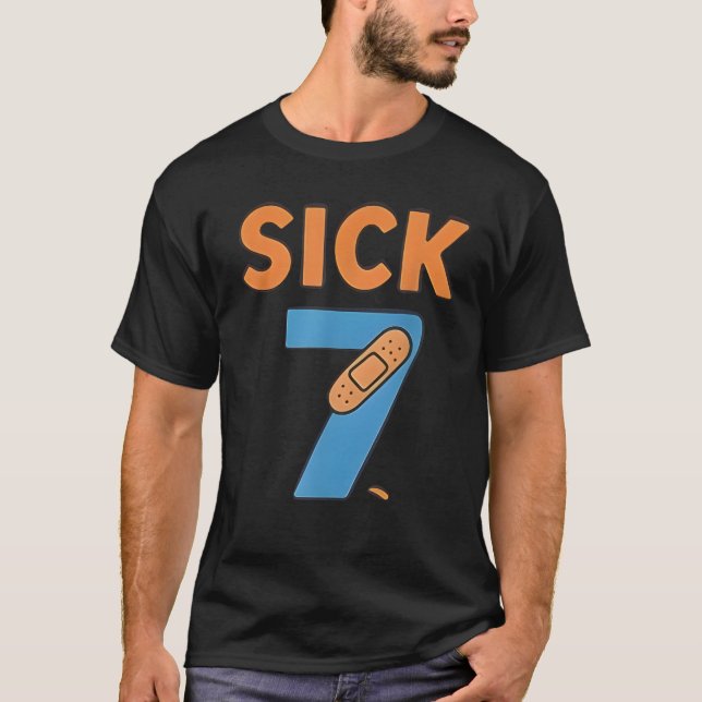 Sick Seven Meme Tee Six Seven Fun Wordplay (Framsida)