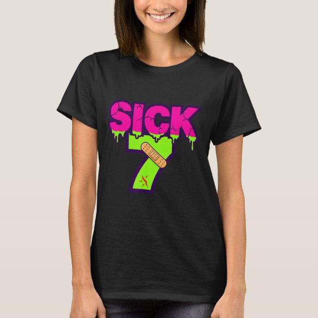 Sick Seven Meme Tee Six Seven Fun Wordplay Drip  (Framsida)
