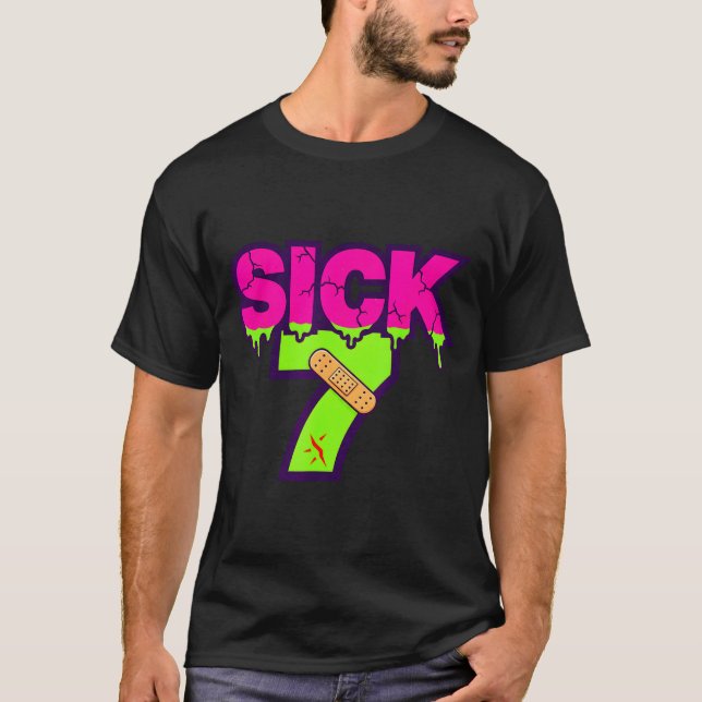 Sick Seven Meme Tee Six Seven Fun Wordplay Drip  (Framsida)