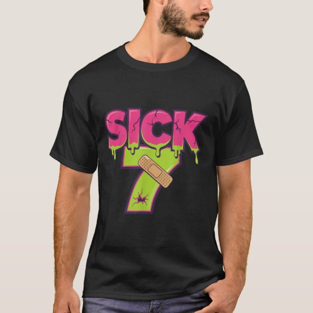 Sick Seven Meme Tee Six Seven Fun Wordplay Drip _1 (Framsida)