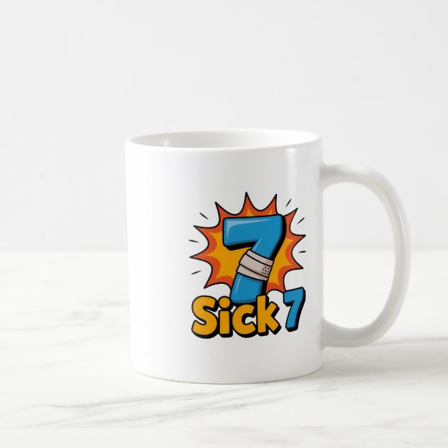 Sick Seven Meme Tee Six Seven Fun Wordplay  Kaffemugg (Höger)