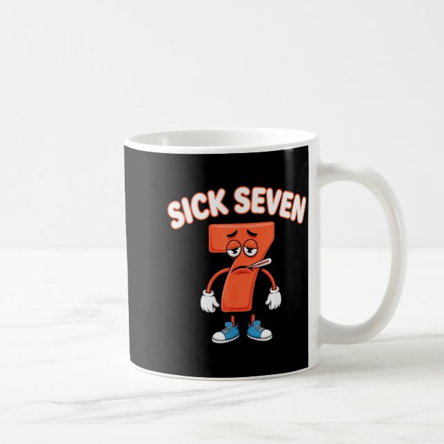 Sick Seven Meme Tee Six Seven Fun Wordplay  Kaffemugg (Höger)