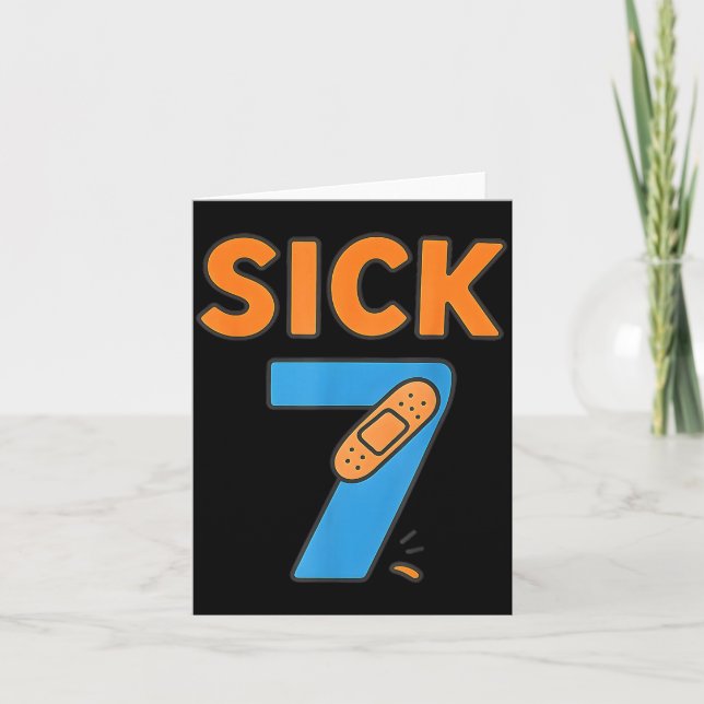 Sick Seven Meme Tee Six Seven Fun Wordplay  Kort (Framsida)