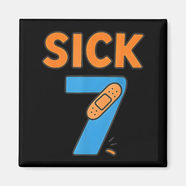 Sick Seven Meme Tee Six Seven Fun Wordplay  Magnet (Framsidan)