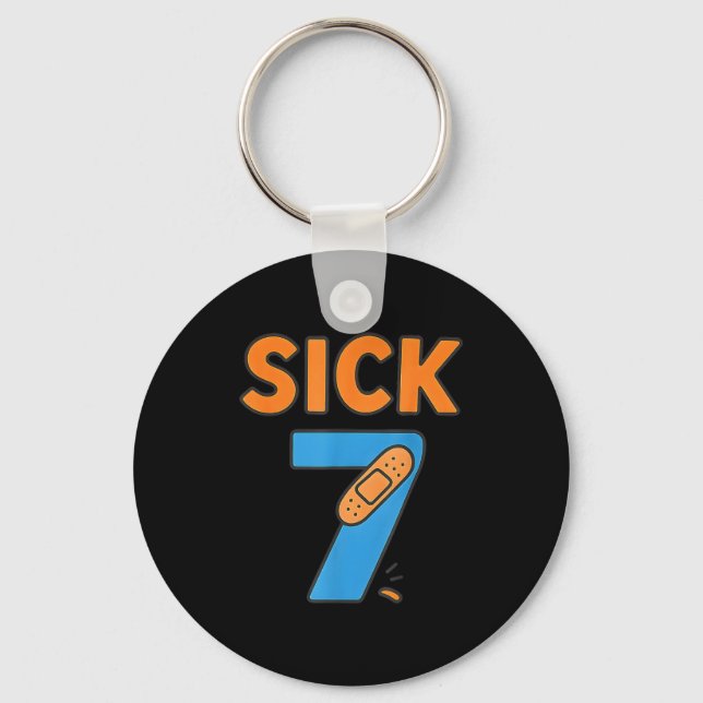 Sick Seven Meme Tee Six Seven Fun Wordplay  Nyckelring (Framsida)