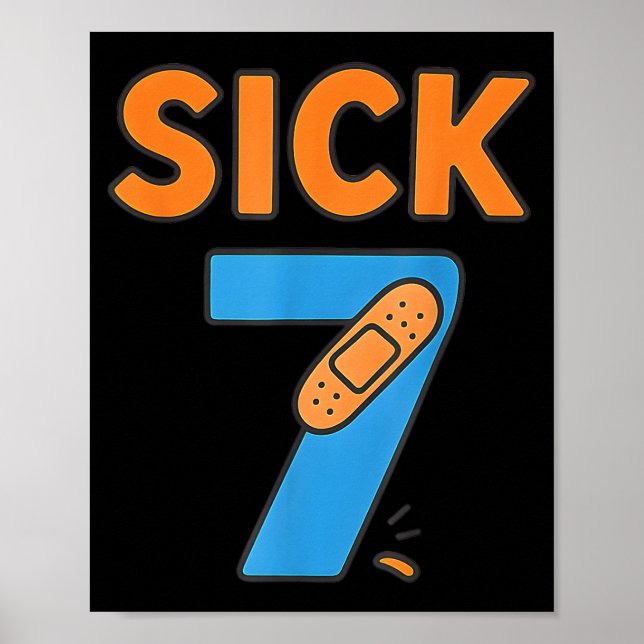 Sick Seven Meme Tee Six Seven Fun Wordplay  Poster (Framsidan)