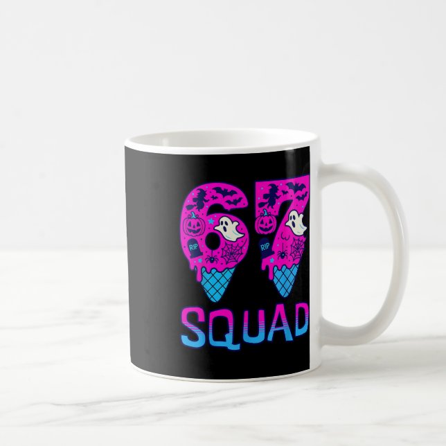 Sick Seven Meme Tee Six Seven Funny 67 Halloween S Kaffemugg (Höger)