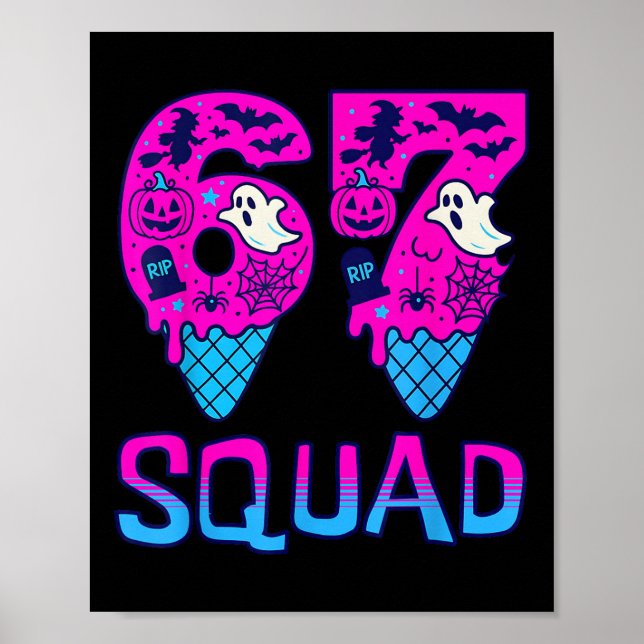 Sick Seven Meme Tee Six Seven Funny 67 Halloween S Poster (Framsidan)