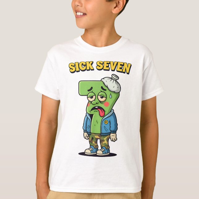 Sick Seven Roligt Meme Trendande 6 7 Halloween Kos T Shirt (Framsida)