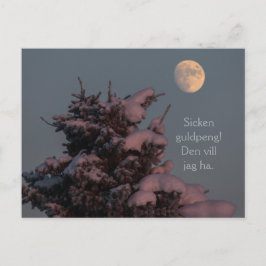 Sicken guld peng! Grantrådet och månen CC0831 Vykort