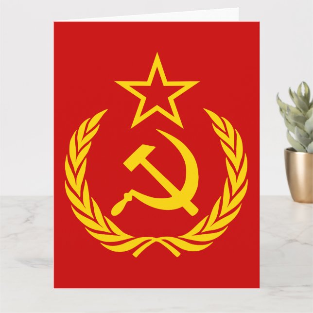Sickle and Hammer, Sovjetunionen, CCCP, kommunism Kort (Liten växt)