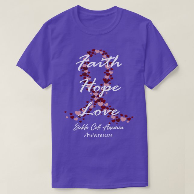 Sickle Cell Anemi Awareness Faith Hope Kärlek Hope T Shirt (Design framsida)