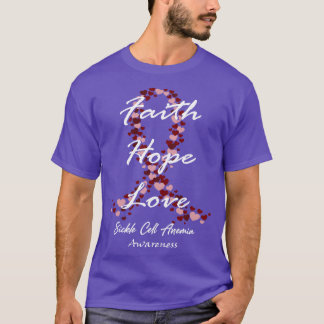 Sickle Cell Anemi Awareness Faith Hope Kärlek Hope T Shirt