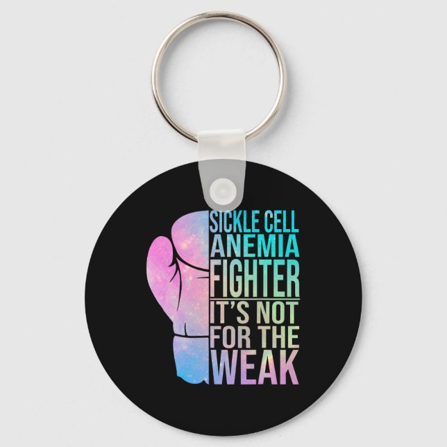 Sickle Cell Anemi Awareness Retro Fighter och Krig Nyckelring (Framsida)