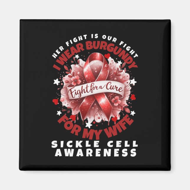 Sickle Cell Anemi Hennes kamp är min fru Supp Magnet (Framsidan)