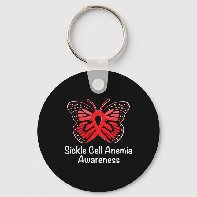 Sickle Cell Anemia Awareness Warriare Support Red  Nyckelring (Framsida)