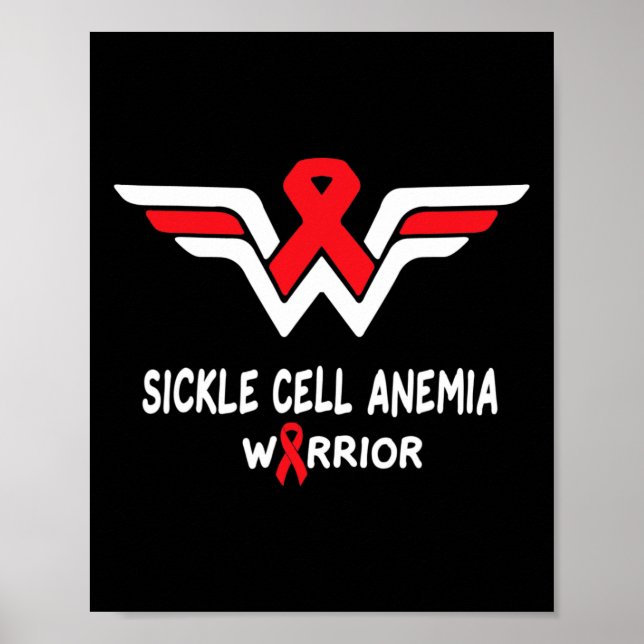 Sickle Cell Anemia Awareness Warriare Support Red  Poster (Framsidan)