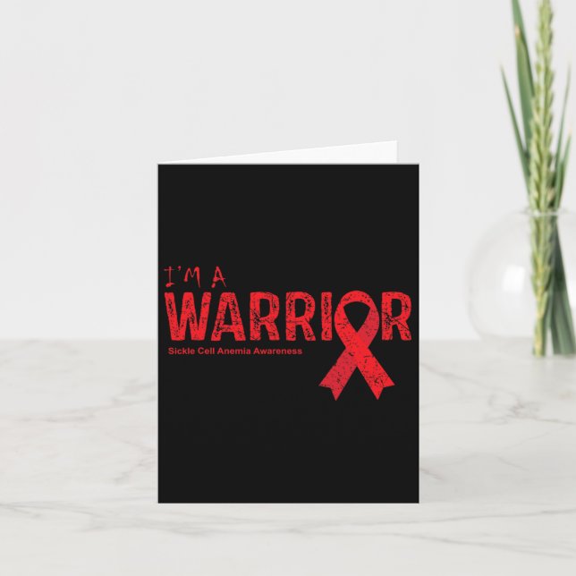 Sickle Cell Anemia Awareness Warrior Kort (Framsida)