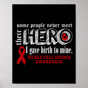 Sickle Cell Anemia Awareness Warrior's Mamma I Gav Poster