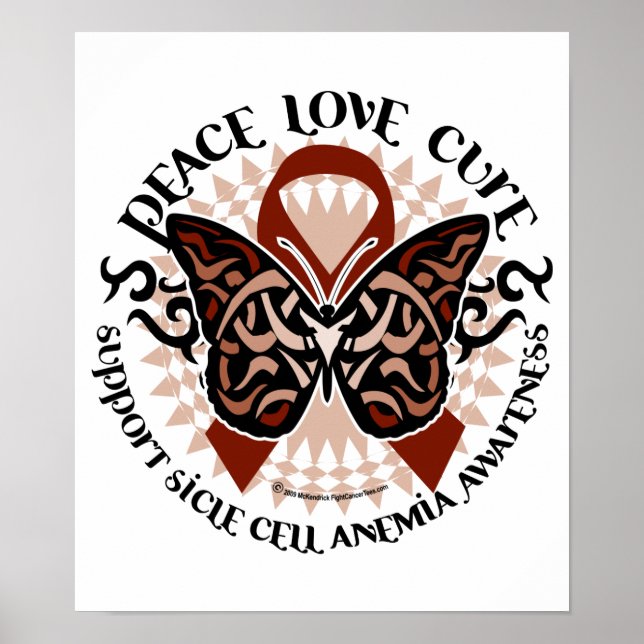 Sickle Cell Anemia Butterfly Tribal Poster (Framsidan)