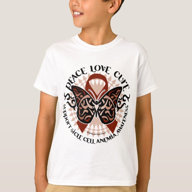 Sickle Cell Anemia Butterfly Tribal Tee (Framsida)