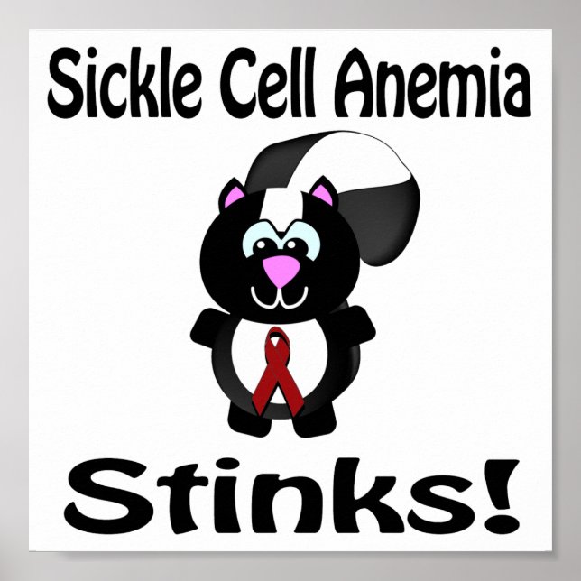 Sickle Cell Anemia Stinks Skunk Awareness Design Poster (Framsidan)