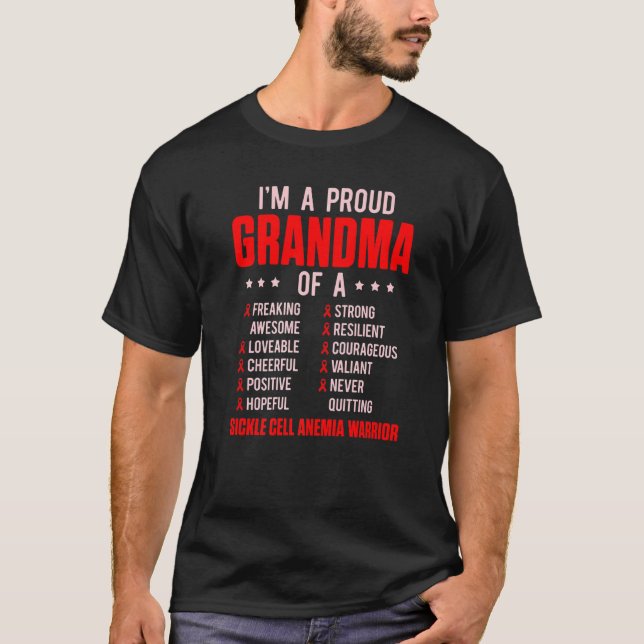Sickle Cell Anemia Survivor Proud Grandma Anemic W T Shirt (Framsida)