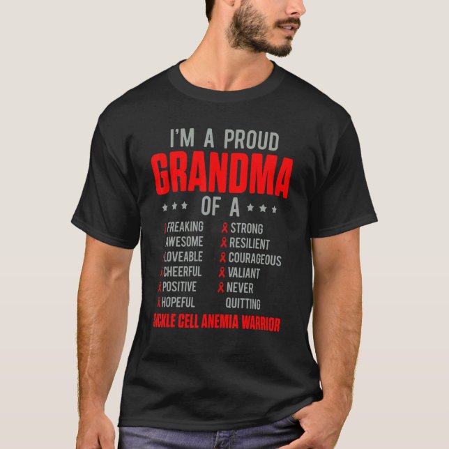 Sickle Cell Anemia Survivor Proud Grandma Anemic W T Shirt (Framsida)
