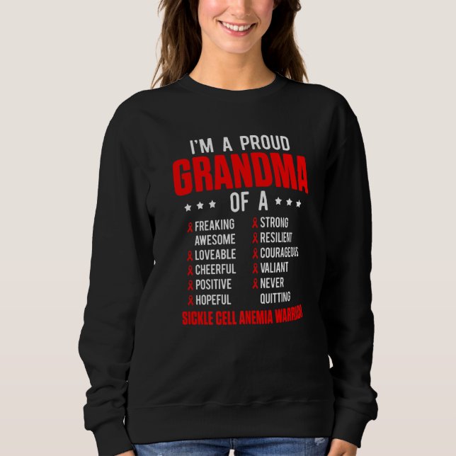 Sickle Cell Anemia Survivor Proud Grandma Anemic W T Shirt (Framsida)