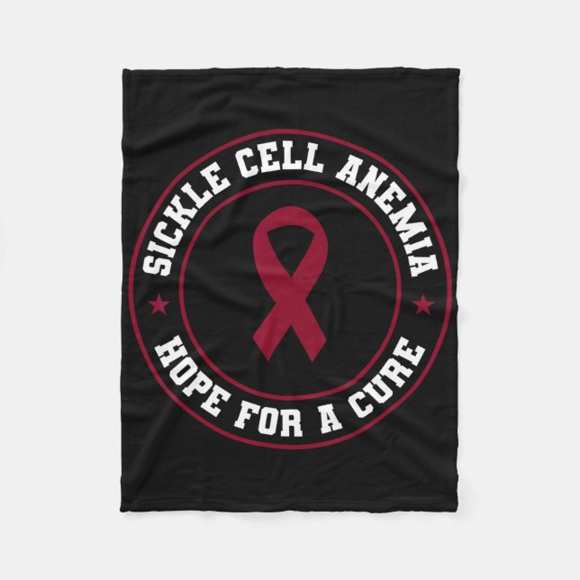 Sickle Cell Anemia Warrior Scd Burgundy Awareness Fleecefilt (Framsidan)
