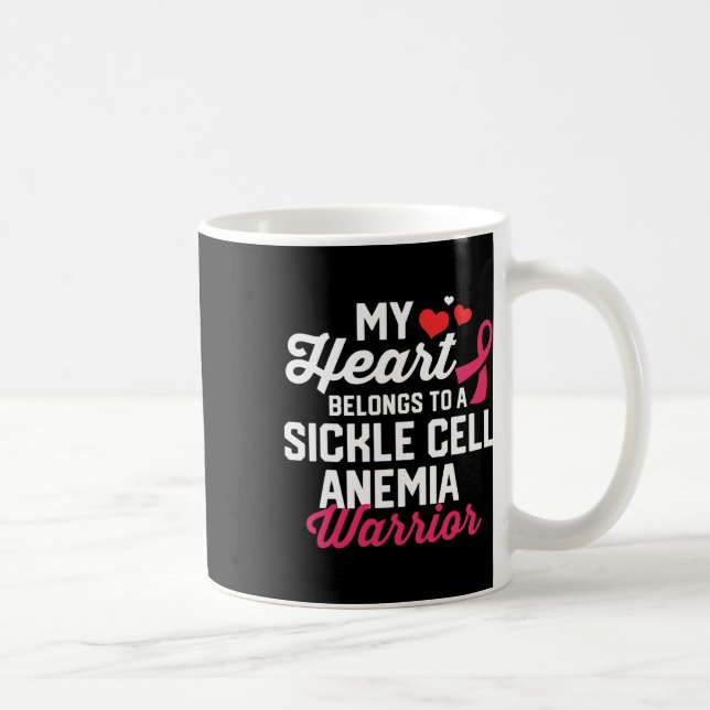 Sickle Cell Anemia Warrior Survivor Support Awaren Kaffemugg (Höger)
