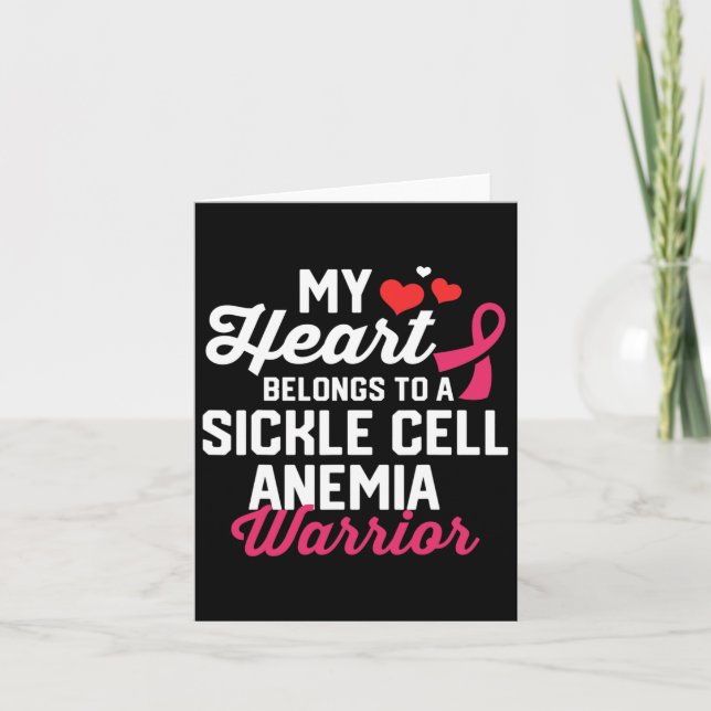 Sickle Cell Anemia Warrior Survivor Support Awaren Kort (Framsida)