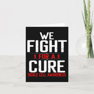 Sickle Cell Awareness Fibe for a Cure Burgundy Ri Kort