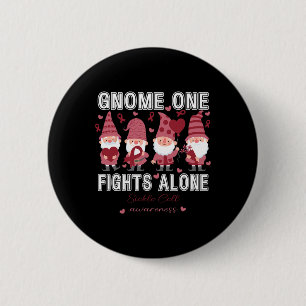 Sickle Cell Awareness Gnome One Fight Ensam Sickl Knapp