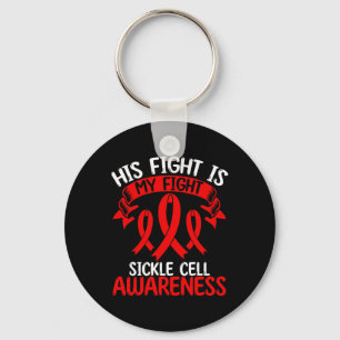 Sickle Cell Awareness Ribbon Month Hans Fight är m Nyckelring