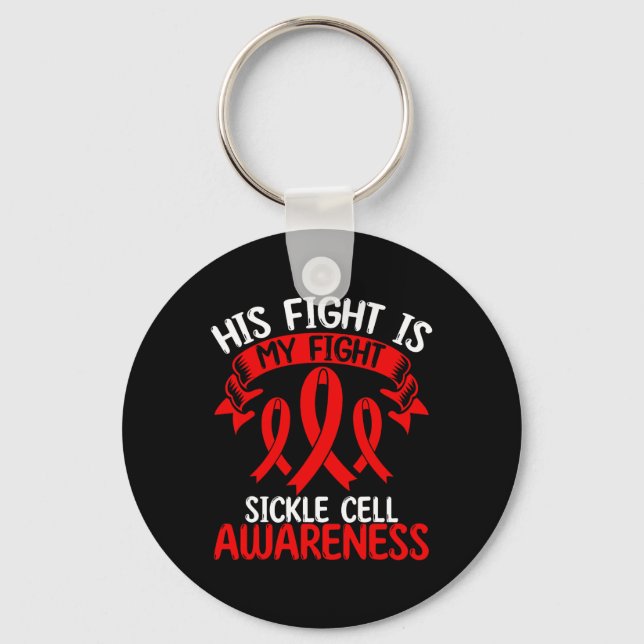 Sickle Cell Awareness Ribbon Month Hans Fight är m Nyckelring (Framsida)