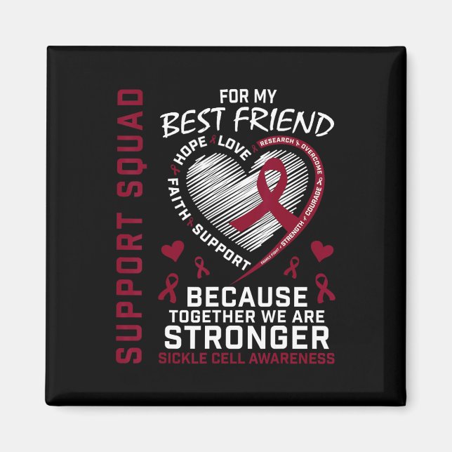 Sickle Cell Awareness Shirt Best Friend Support Gr Magnet (Framsidan)