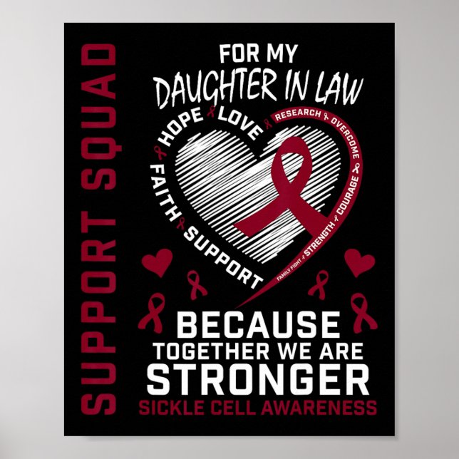 Sickle Cell Awareness Shirt Dotter in Law Group Poster (Framsidan)