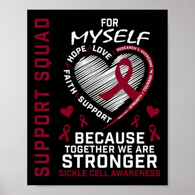 Sickle Cell Awareness Shirt Myself Me Self Group T Poster (Framsidan)
