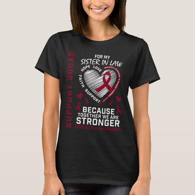 Sickle Cell Awareness Shirt Sister in Law Group Te T (Framsida)