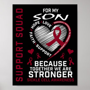 Sickle Cell Awareness Shirt Son Support Group - gr Poster