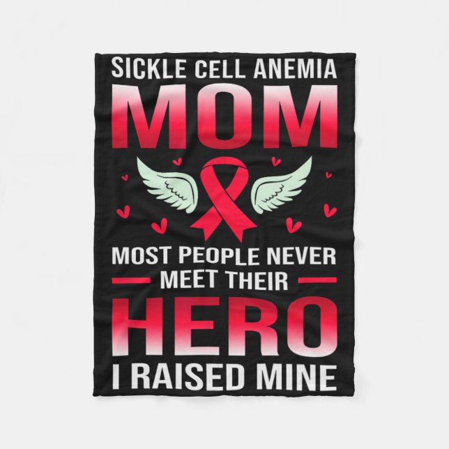 Sickle Cell Awareness Sickle Cell Anemia Mamma Fleecefilt (Framsidan)